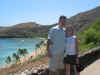 Both Angie and I above Haunama Bay, Hawaii.