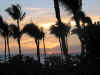 View of the sunset off Maui. Taken at the Bistro Molokini at the Grand Wailea Hotel.