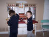 Dillon and Jason check out the kitchen