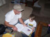 Grandpop reads to Dillon