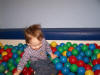 Dillon in a bathtub of balls, Discovery Museum, NJ